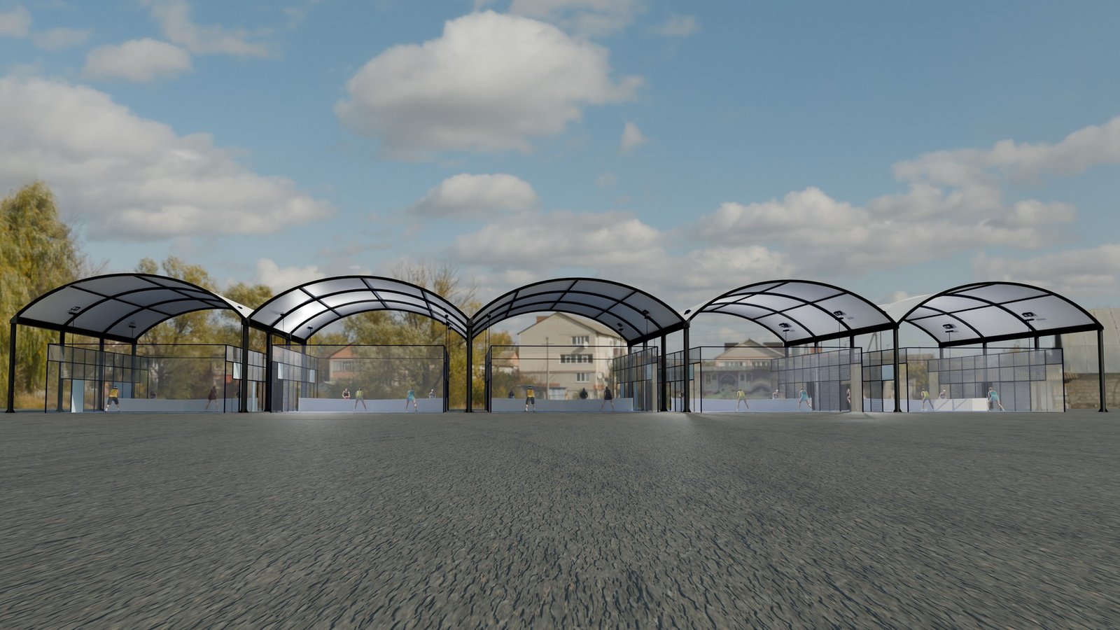 Canopy Membrane Lapangan Padel Kawasan Jakarta